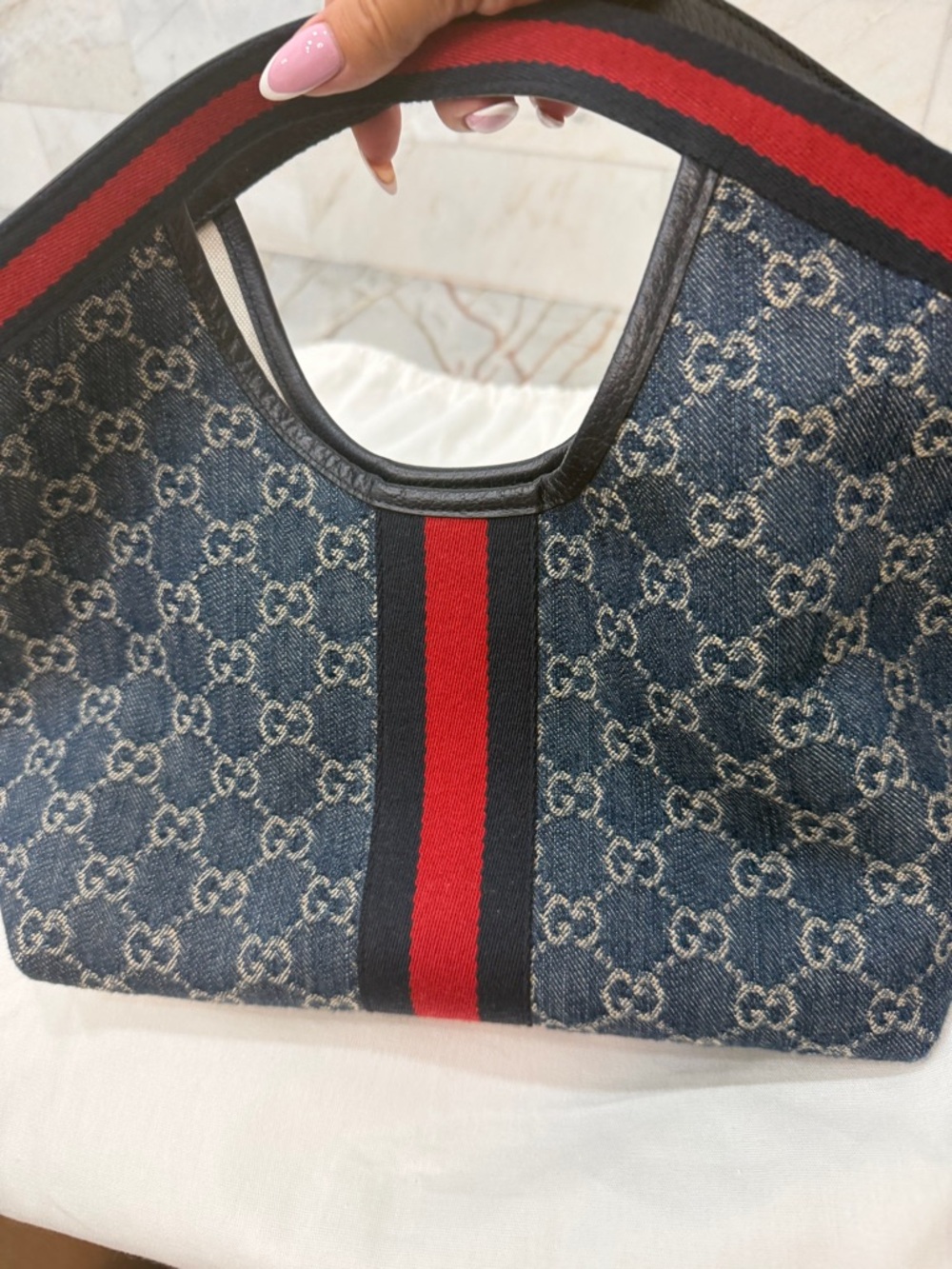Brand new Gucci Giglio Denim small GG Bag Cruise 2026 w tags - Picture 4 of 14